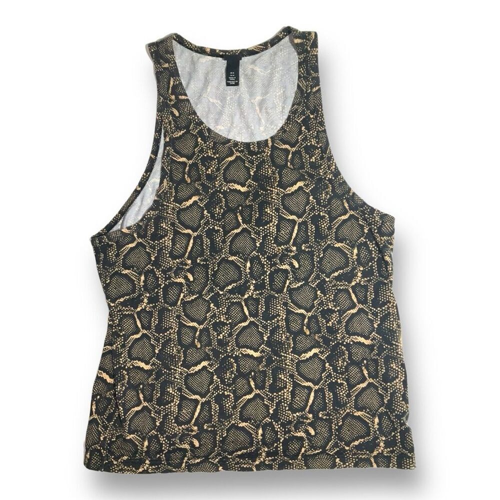 H&M Men’s‎ Snake Skin Print Racerback Tank Top Size M Multicolor Sleeveless